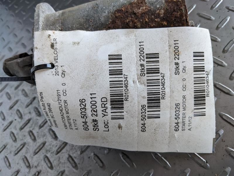 Starter Motor Turbo Fits 12-17 19-20 VELOSTER 1046347