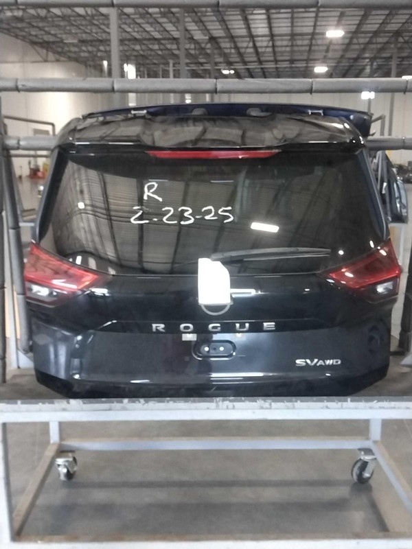 2024 Nissan Rogue Trunk Lid Black OEM Used, Top Left Corner Bent