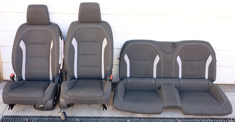 2016-2024 Chevy Camaro LT1 Cloth Seats Black & Grey Full Set LH RH Front & Rear
