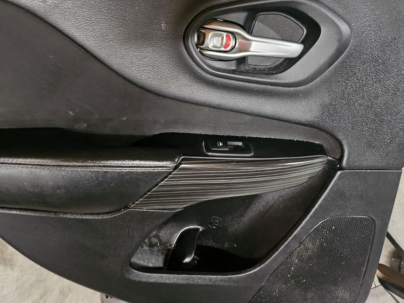 Fits 2014 - 2018 JEEP CHEROKEE Rear LH Driver Door Trim Panel Black 5XG491X9AB