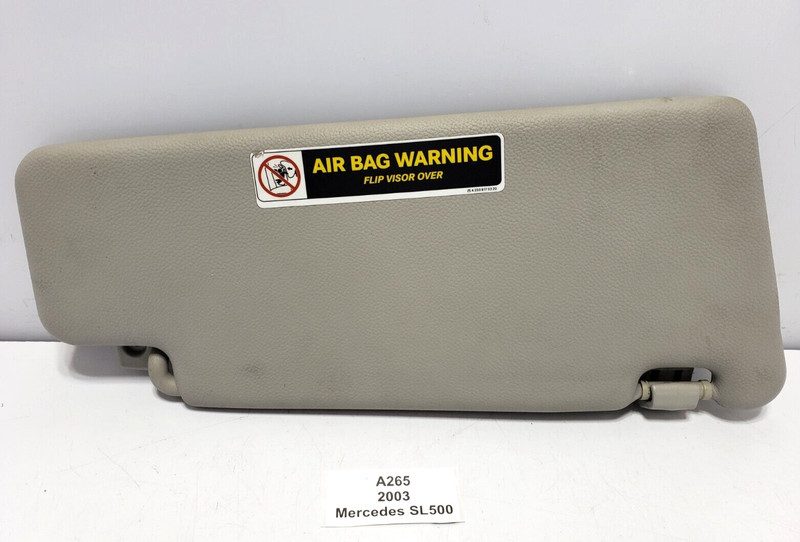 ✅ 03-06 OEM Mercedes R230 SL500 Front Left Driver Side Sun Visor Sunvisor Gray