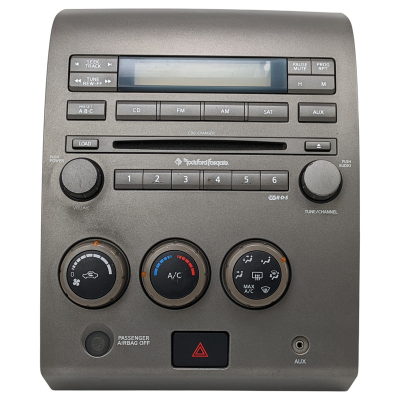 2004-2007 Nissan Titan Armada Front Climate Control Radio Bezel Rockford Fosgate
