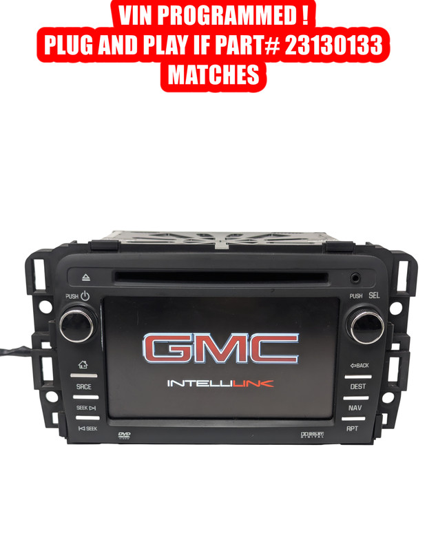 UNLOCKED 2013-2014 GMC Acadia AM FM XM AUX Touchscreen Radio CD DVD Player OEM