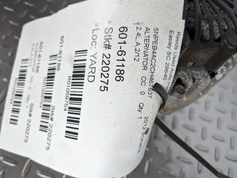 Alternator VIN C 8th Digit Fits 11-13 SONATA 1059754