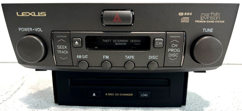 04-06 LEXUS LS430 Radio Stereo 6 Disc Changer Tape CD OEM