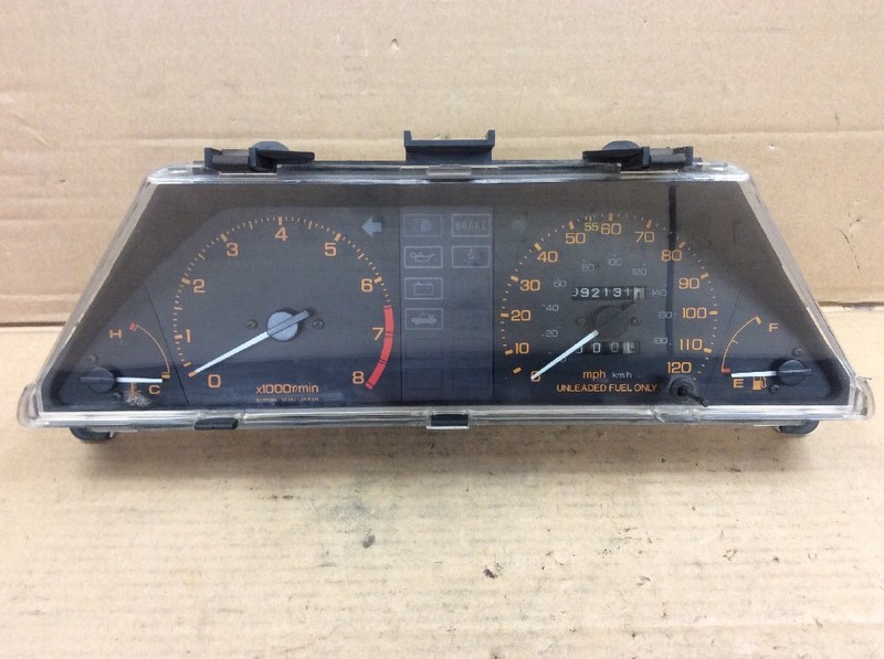 86 87 Civic CRX DX 5sp Instrument Cluster Speedo Tacho Meter Gauges Used OEM