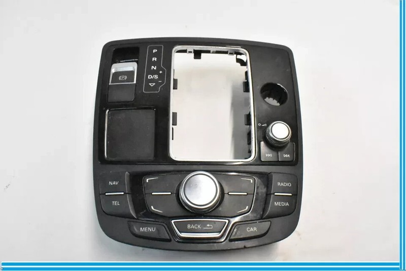 12-16 Audi A6 A7 S6 Center Console Gear Shifter Bezel Radio Control Panel OEM