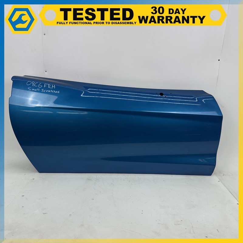 05-13 Chevy Corvette C6 FRONT RIGHT PASSENGER SIDE DOOR SHELL Blue 85U OEM