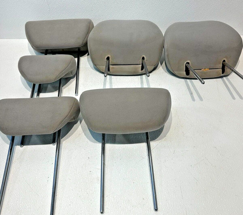 2006-2009 Kia Sedona Headrests; COMPLETE SET OF 5 HEADRESTS Grey
