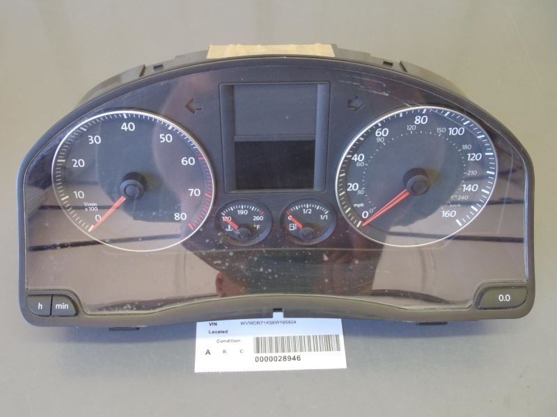 Speedometer Instrument Cluster US 160 MPH Fits 2006-2007 Volkswagen Rabbit 69718