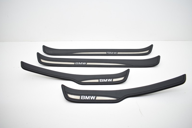 BMW E90 3 Series SEDAN Front Rear Door Sill Scuff Trim Panel Cover Set OEM KW16
