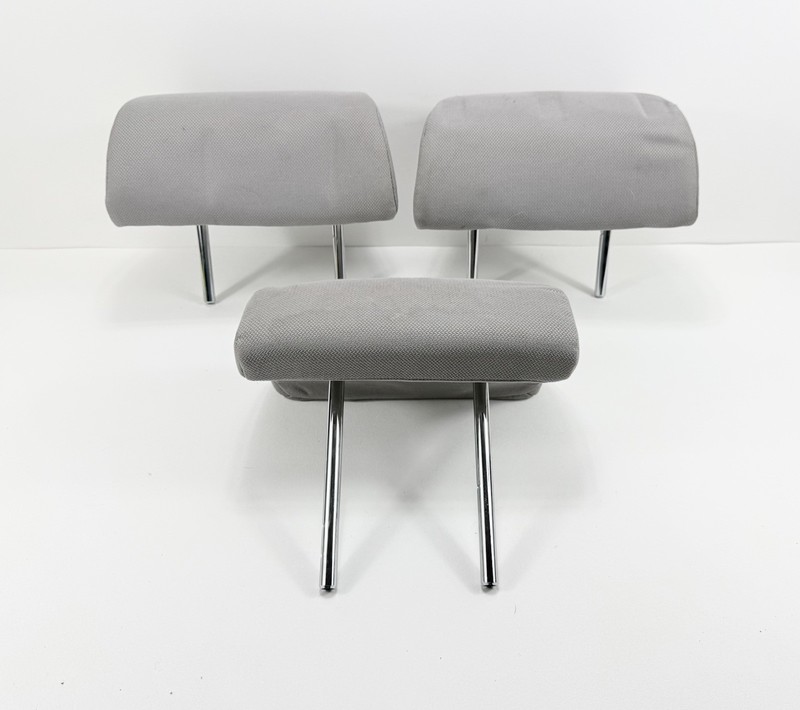 2004-2007 Toyota Highlander Rear 2nd Row Headrests Head Rests Set Gray Cloth OEM