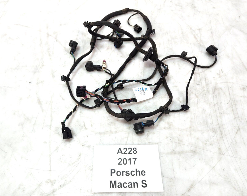 ✅ 15-18 OEM Porsche Macan 95B Rear PDC Park Distance Sensor SET Black W/ Harness