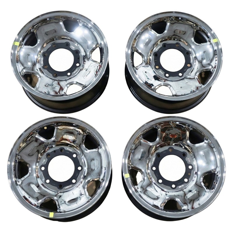 05-09 SD F250 F350 Set Of 4 17" WHEEL RIMS CHROME SKIN STEEL 17x7.5 OEM