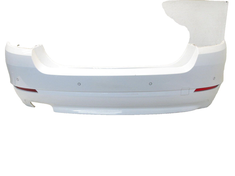 π 10-13 BMW F10 528i Rear Bumper Cover OEM White (NO SHIPPING) SENSOR OPTION