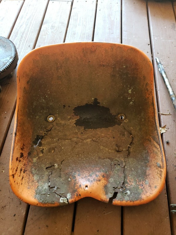 Kubota B6100 Tractor Seat Pan Rust Holes