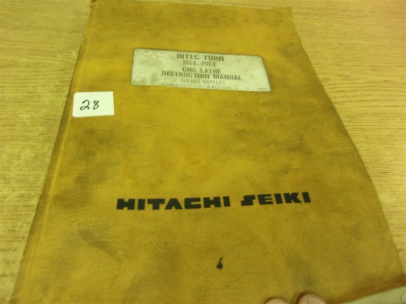Hitachi Seiki Hitec-Turn 15S 20SII Instruction Manual L8804E-5 "28"