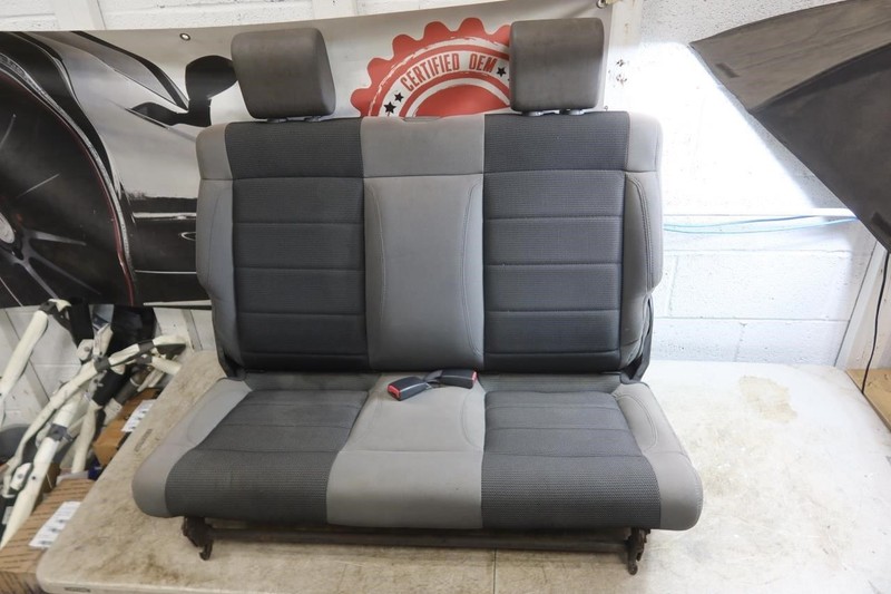 2007-2010 Jeep Wrangler JK 2 Door OEM Rear Cloth Seat Grey Gray Fold Tumble