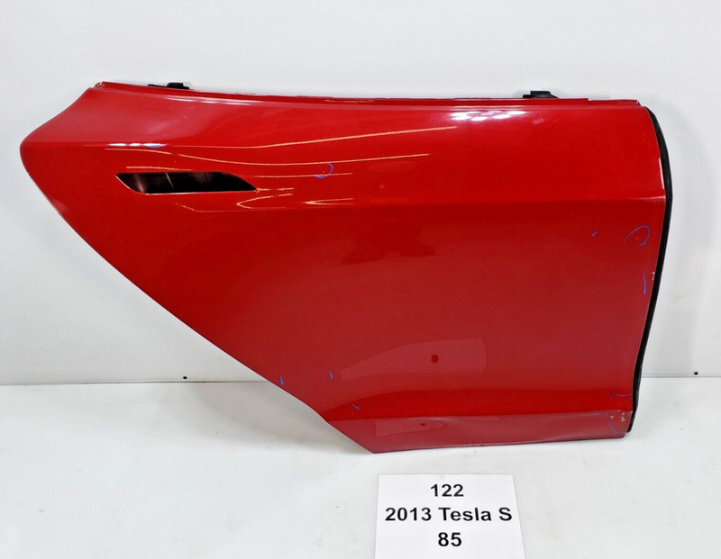 ✅ 12-16 OEM Tesla Model S Rear Right Passenger Side Door Shell Panel Red PPMR