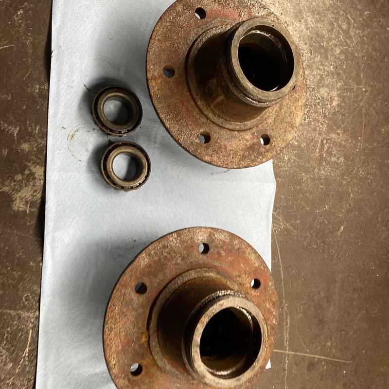 (2) Vintage 1940’s Oliver 60 row Tractor Front Wheel Hubs