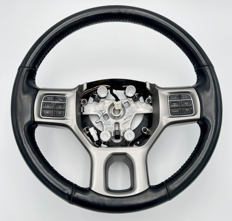 ✅ 2013-2024 RAM 1500 2500 3500 Classic OEM LEATHER STEERING WHEEL BLACK HEATED