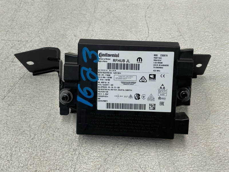 18 19 20 21 Jeep Wrangler Keyless Entry Hub Receiver Control Module 1623 OEM