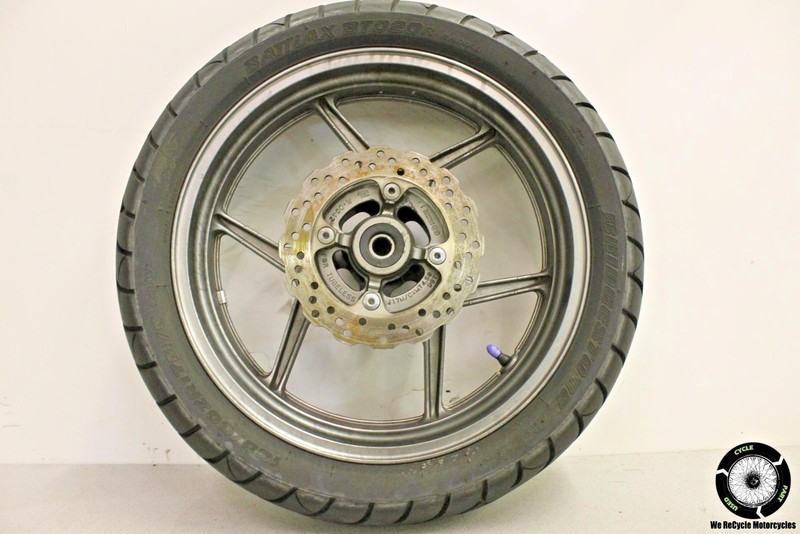 2007 Kawasaki Ninja 650R EX650A REAR WHEEL BACK RIM W BRAKE DISC EX 650 EX650 07