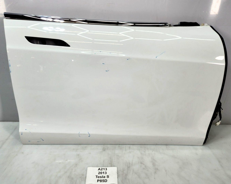 ✅ 12-16 OEM Tesla S Front Right Passenger Door Shell Panel White PBCW NOTE*