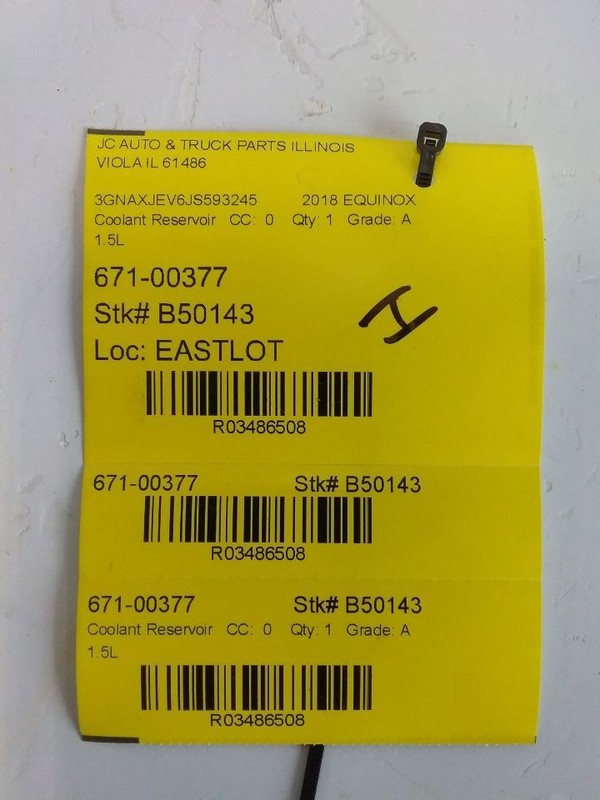 Coolant Reservoir Fits 16-23 MALIBU 3486508