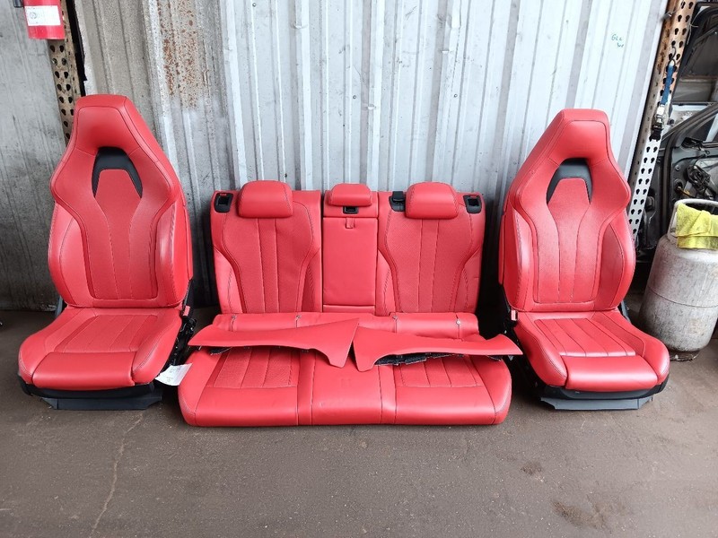 2015-2019 BMW F86 X6 X6M Seats Front Rear Interior Seat Set RED Leather OEM