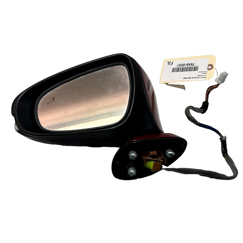 2014-2015 LEXUS IS250 FRONT LEFT DRIVER SIDE OUTSIDE MIRRORS RED/3R1 OEM