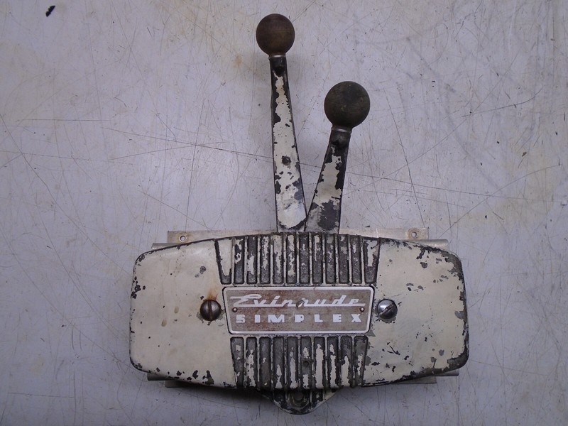 ZZ2 Vintage Johnson Evinrude OMC Simplex Twin Lever Side Mount Control Box