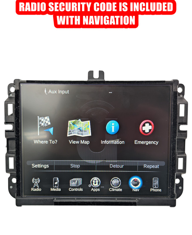 W/ CODE 2016 Dodge Ram 1500 Jeep Cherokee Navigation Radio Receiver Display OEM