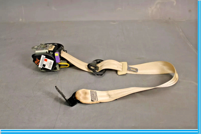 06-12 Bentley Continental Flying Spur Rear Left Driver Side Seat Belt Ivory OEM