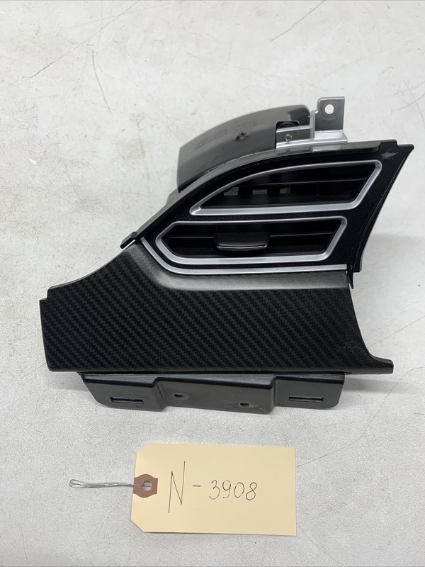 12-16 Tesla Model S Dash LH Side AC Air Vent Grille Trim Carbon Fiber 3908 B154