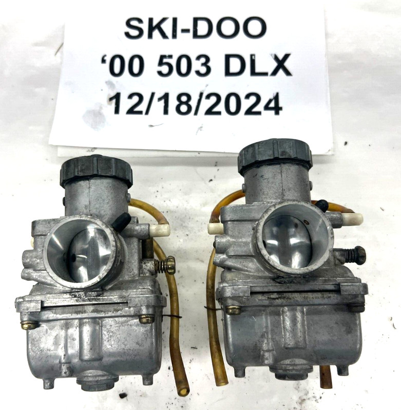 Ski-doo Formula 503 Fan cooled Carburetor Pair CLEANED & READY! choke setup
