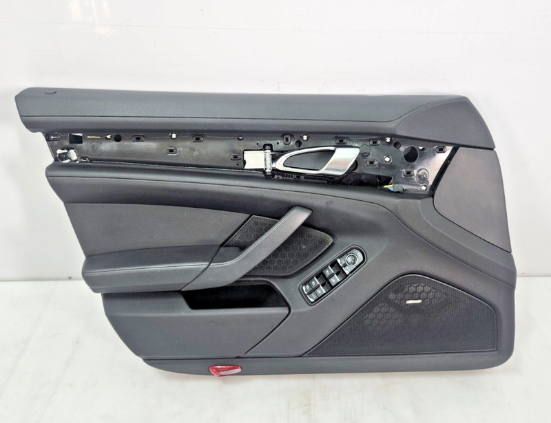 ✅10-16 OEM Porsche Panamera S 970 Front Left Driver Door Panel Leather Black*