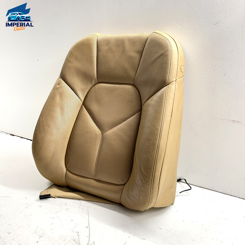 2011-18 PORSCHE CAYENNE FRONT LEFT Driver SEAT UPPER BACK PAD CUSHION BEIGE OEM