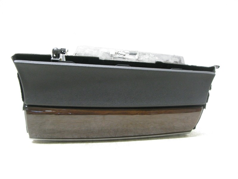 07-14 BMW E70 E71 X5 X6 INTERIOR GLOVE BOX ASSEMBLY BLACK BAMBOO WOOD 081523