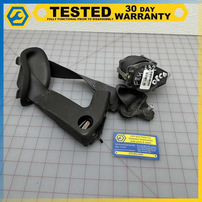06-12 Chevy Corvette C6 Coupe FRONT RIGHT PASSENGER SIDE SEAT BELTBlack OEM