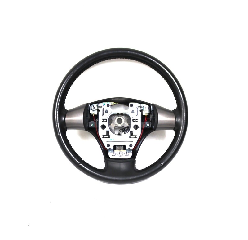 2006 C6 Corvette Z06 Steering Wheel Assembly Leather Black USED GM *NO BUTTONS*