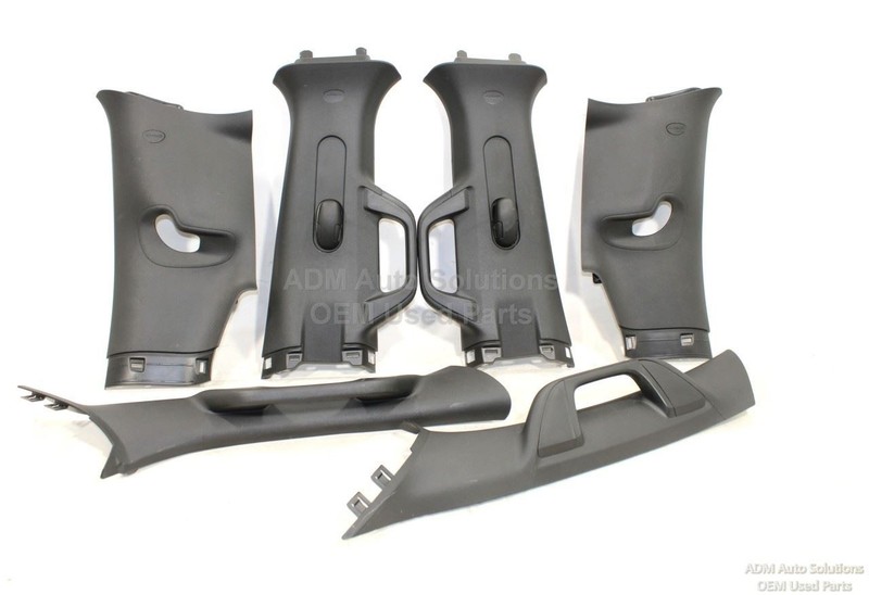 2019 - 2024 RAM 1500 CREW CAB INTERIOR A B C PILLAR TRIM COVERS SET BLACK OEM