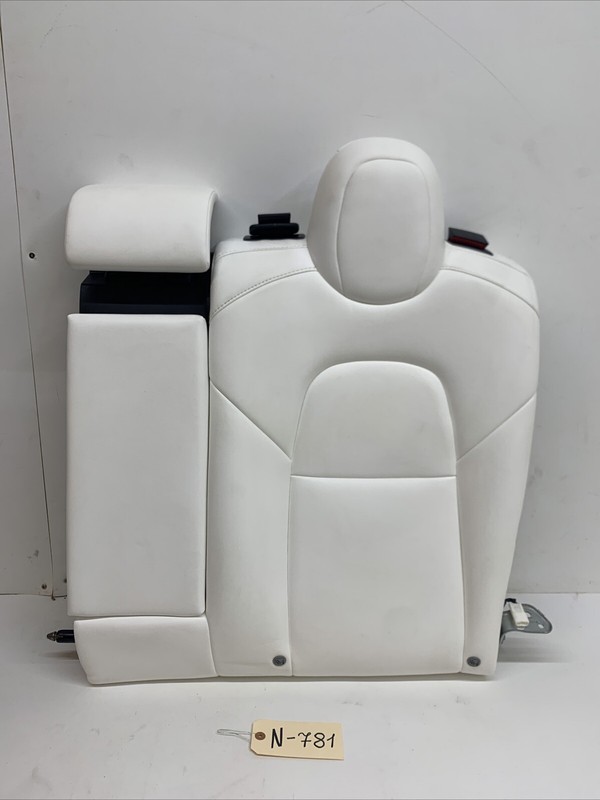 ⚡️17-23 TESLA MODEL 3 REAR SEAT LEFT UPPER CUSHION LEATHER OEM White 781 UP