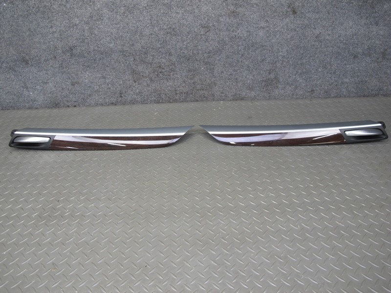 2008-2014 BMW X6 E71 E72 REAR RIGHT & LEFT DOOR PANEL WOOD TRIM W/ HANDLE SET