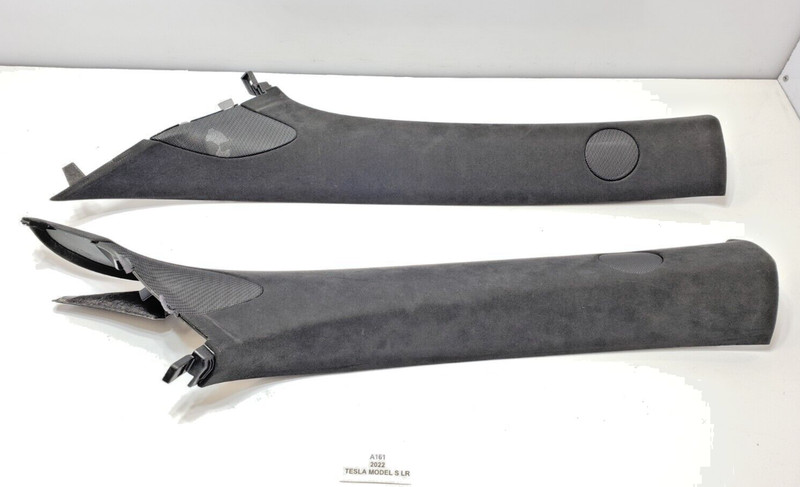 ✅ 21-23 OEM Tesla Model S Front Right Left Upper A Pillar Alcantara Black NOTE*