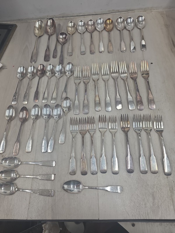 Vintage International SilverplateSilverware Flatware Mixed Lot 45 Pieces