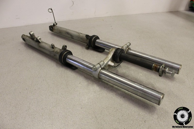 2001 Suzuki GS500 FRONT FORKS SHOCK SUSPENSION SET PAIR LOWER TRIPLE TREE GS 500