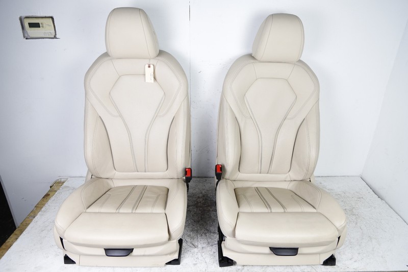 2017-2020 Bmw 530i 540i G30 Front Seats Left & Right Complete Canberra Beige 44k