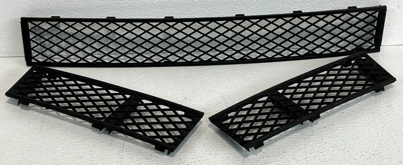 2009-2015 BMW 740i Series Set of 3 Front Center Lower Bumper Grilles OEM