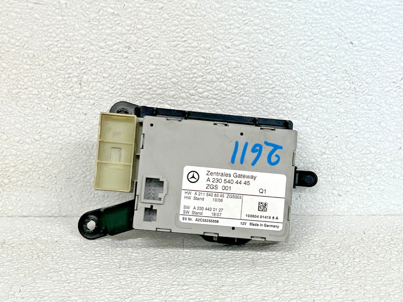 ⭐2007-2012 MERCEDES SL-CLASS CENTRAL GATEWAY COMPUTER CONTROL MODULE OEM LOT2611